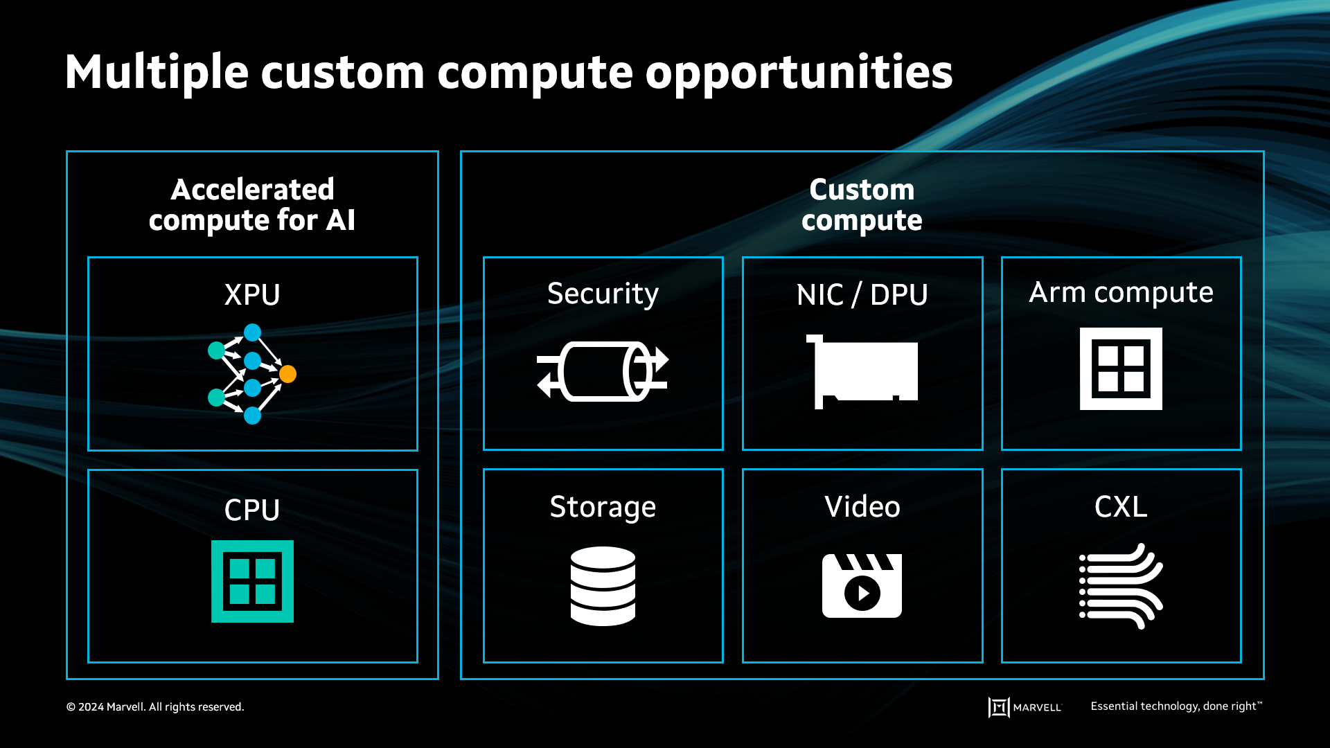 Custom compute opportunities span numerous applications, companies, and generations